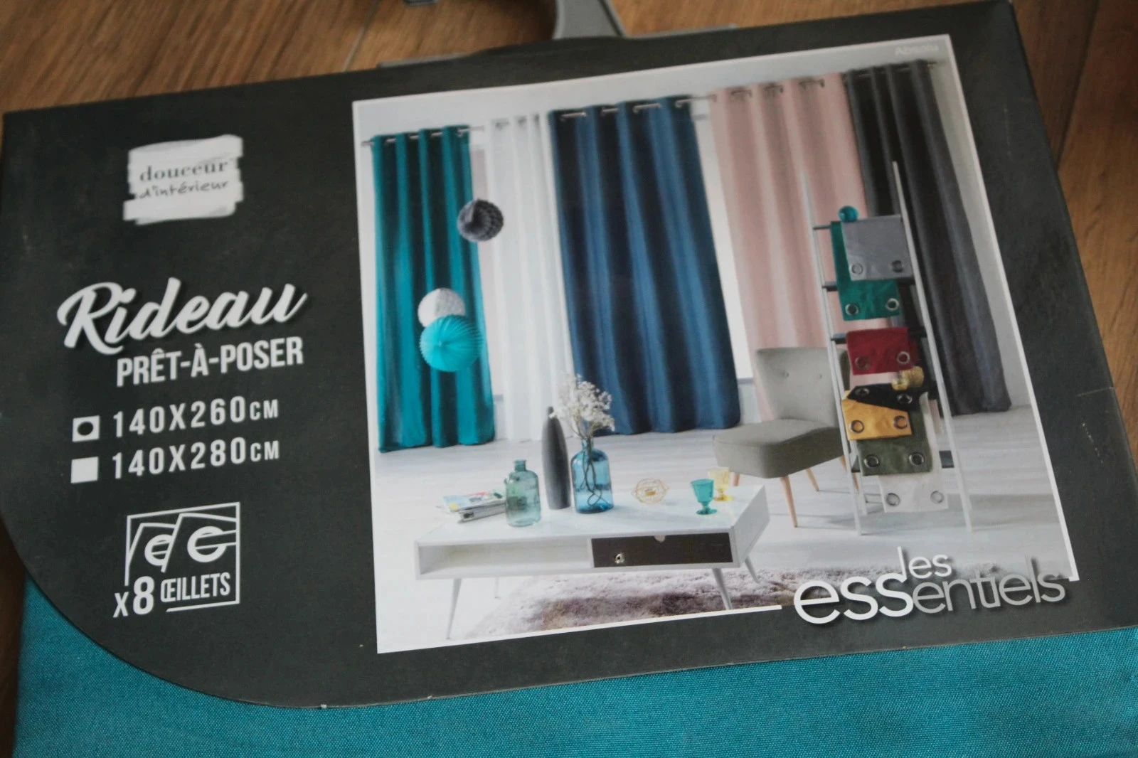 Eyelet curtain "Douceur d'interieur" Teal / Petroleum – photo 6